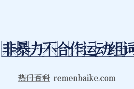 非暴力不合作运动组词是什么意思的图片